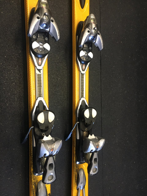 Load image into Gallery viewer, Salomon X Scream Yellow Length 187cm Used Downhill Skis w/Bindings
