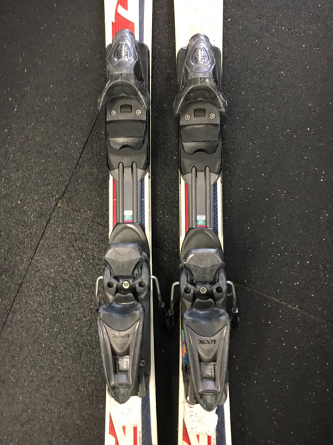 Load image into Gallery viewer, Used Dynastar Omeglass Black/Red Length 130 cm Downhill Skis w/Bindings
