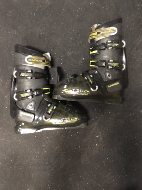 Load image into Gallery viewer, Lange MAX Black /Yellow Size 302mm Used Downhill Ski Boots
