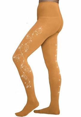 ChloeNoel TF3330 2 Crystal Medium Tan with crystals Adult Figure Skate Tights