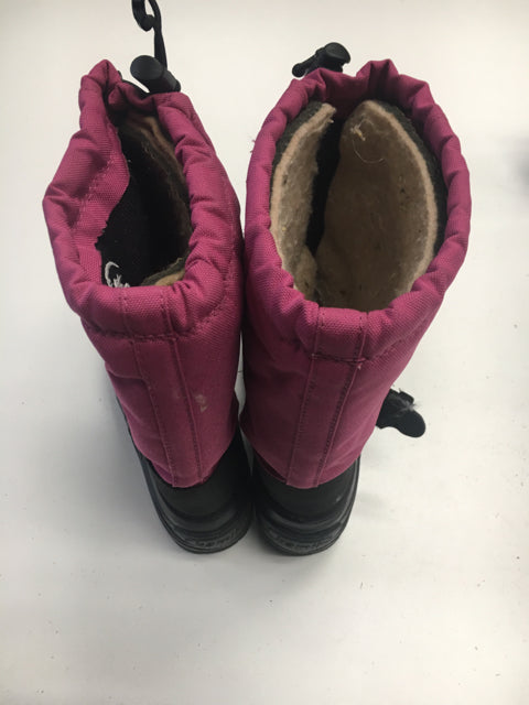 Used kamik Pink/Black Size 4 Winter Boots