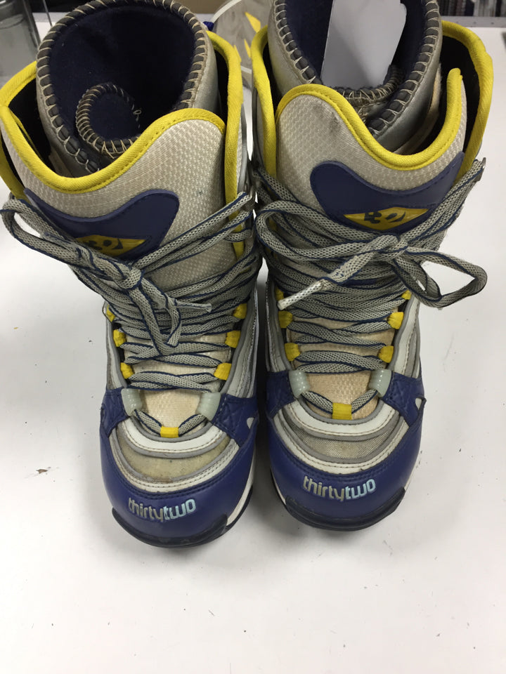 Load image into Gallery viewer, thirtytwo Griffin Blue/Yellow Womens Size Specific 8 Used Snowboard Boots
