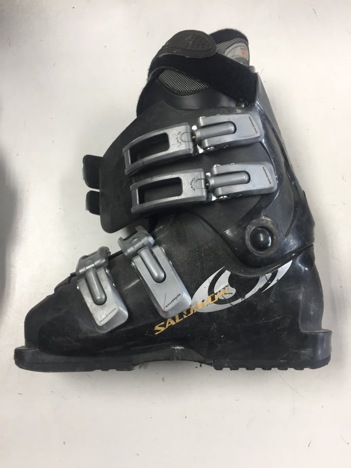 Load image into Gallery viewer, Salomon Black Size 23.5 Used Downhill Ski Boots
