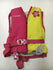 Used Stearns Pink/Yellow Child Girl's 30-50 lbs Life Vest