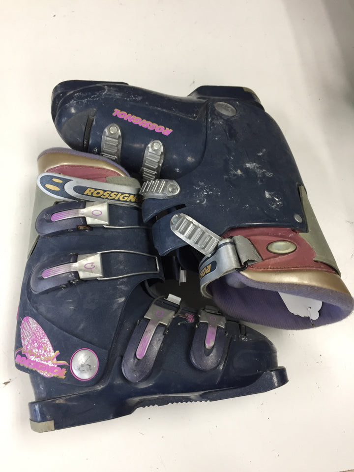 Load image into Gallery viewer, Rossignol Navy/Purple/Silver Size 275mm Downhill Ski Boots
