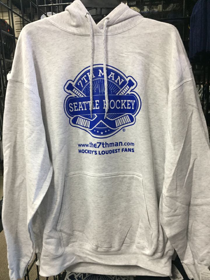 Load image into Gallery viewer, The 7th Man Seattle Hockey New Grey Adult Hockey Sweatshirt
