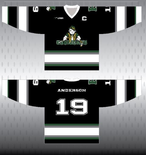 Load image into Gallery viewer, Hooligans Black New Hockey Jersey
