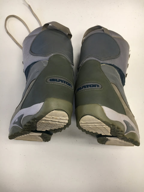 Used Burton Freestyle Gray/Blue Womens Size 8 Snowboard Boots