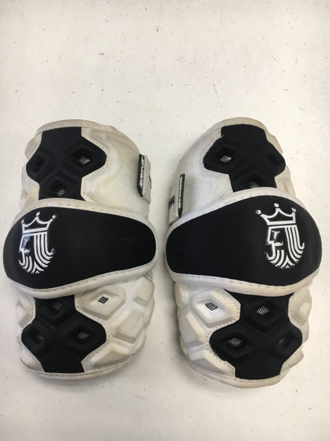 Load image into Gallery viewer, Used Brine Triumph Black/White Sr M Lacrosse Arm Pads
