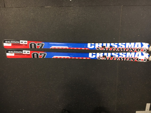 Load image into Gallery viewer, New Salomon Crossmax 700 Red/White/Blue Length 160cm Downhill Skis w/o Binding
