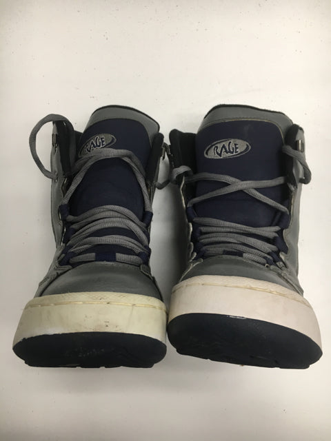 Load image into Gallery viewer, Used RAGE Natural Grey/Navy Mens Size 9 Snowboard Boots
