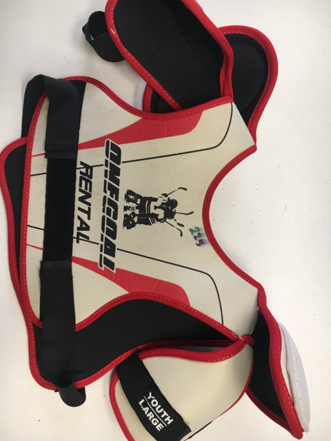 Load image into Gallery viewer, USA Hockey One Goal Youth Size Large Used Hockey Shoulder Pads
