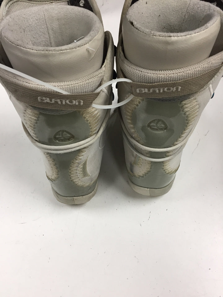 Load image into Gallery viewer, Burton Ion Beige/Blue Womens Size Specific 8 Used Snowboard Boots
