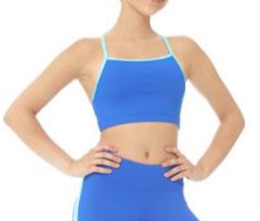 Load image into Gallery viewer, Mondor 4526 Matrix Racerback Royal New Girls Crop Top
