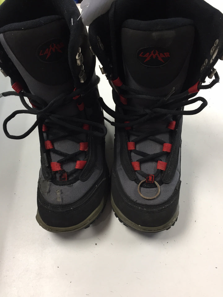 Load image into Gallery viewer, lamar MX1 Black/Red Jr. Size Specific 5 Used Snowboard Boots
