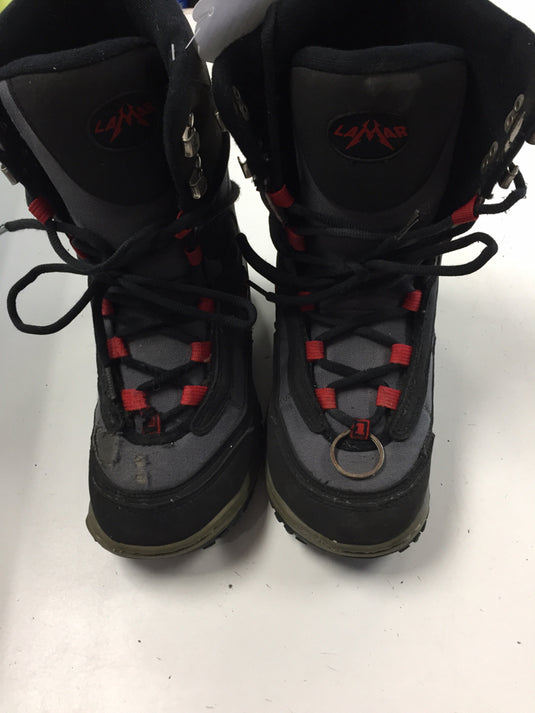 lamar MX1 Black/Red Jr. Size Specific 5 Used Snowboard Boots