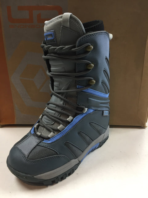 Load image into Gallery viewer, LTD Freedom grey/blue Womens Size Specific 5 New Snowboard Boots
