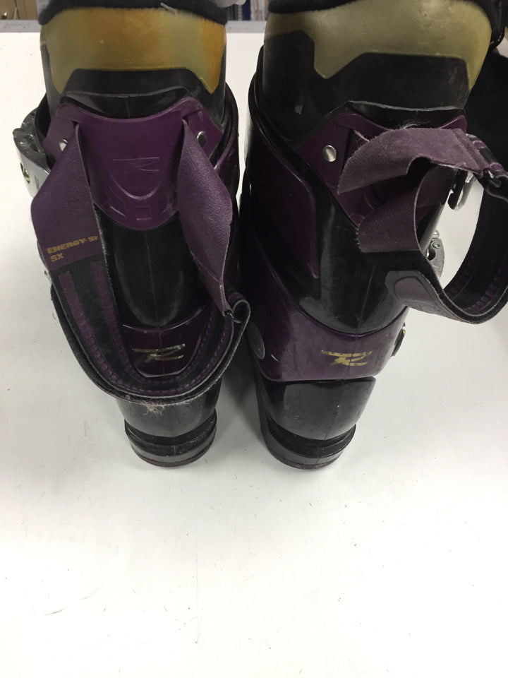 Load image into Gallery viewer, Rossignol Energy Purple Size 293mm Used Downhill Ski Boots
