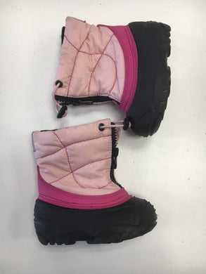 Used kamik Pink/Black Kids Size 5 Winter Boots