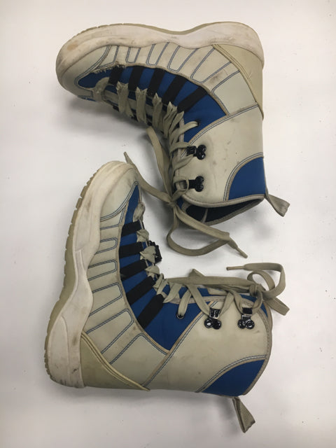 Load image into Gallery viewer, Used Liquid grey/blue Mens Size 7 Snowboard Boots
