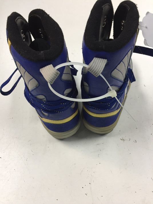 Liquid Blue/Yellow JR Size Specific 4 Used Snowboard Boots