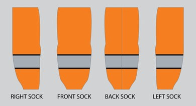 Bandits Alternate Orange Hockey Socks