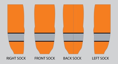 Bandits Alternate Orange Hockey Socks