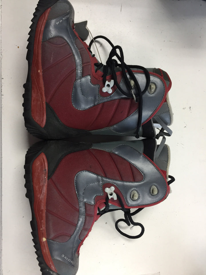 Load image into Gallery viewer, Salomon Dialogue Blue/Red Mens Size Specific 6.5 Used Snowboard Boots

