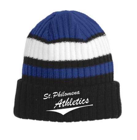 St. Philomena Black/Blue/White New Era Beanie