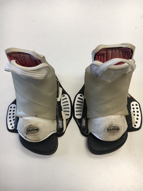 Load image into Gallery viewer, Liquid Force Ultra White Large Used Wakeboard Bindings
