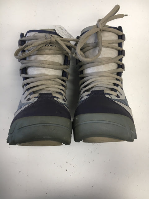 Used Burton MOTO Grey/Purple/Blue Womens Size 6 Snowboard Boots