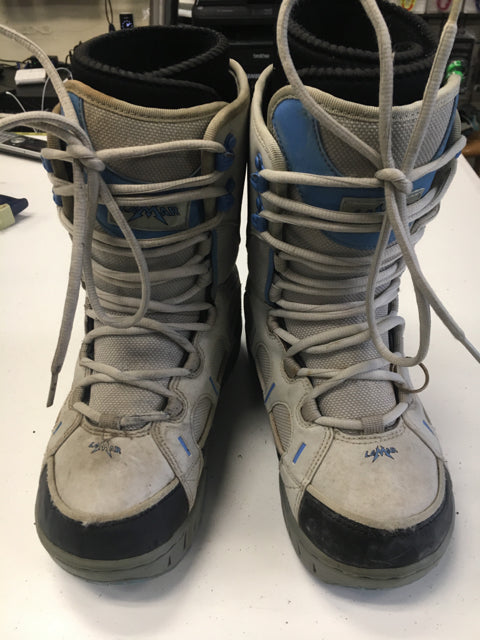 Load image into Gallery viewer, Used Lamar Demon Grey/Black/Blue Womens Size 7 Snowboard Boots
