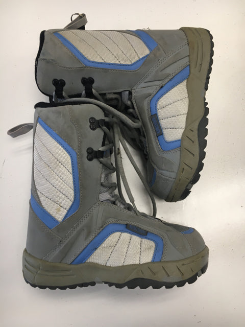 Load image into Gallery viewer, Used lamar Justice grey/blue Womens Size 5 Snowboard Boots
