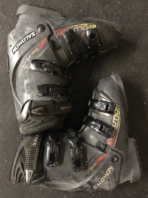 Salomon Evolution 600 Black Size 282mm Used Downhill Ski Boots