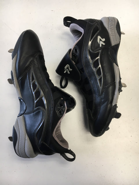 Used Ringor Black/Grey Sr Size Specific 8 Baseball Cleats
