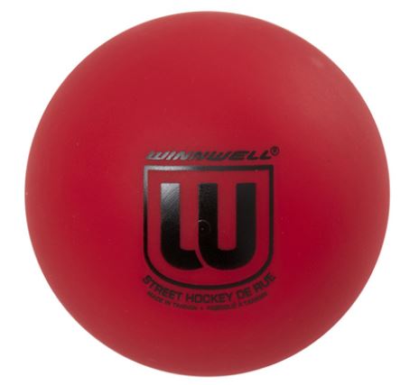 Winnwell 65mm 50G Hard New Color Red Hockey Ball