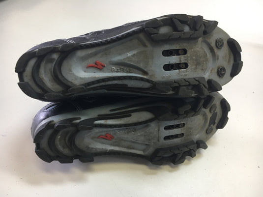 Specialized Black/Blue 7.5 Used Biking Shoes