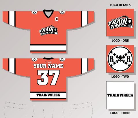 Trainwreck RHL Red New Hockey Player Jersey