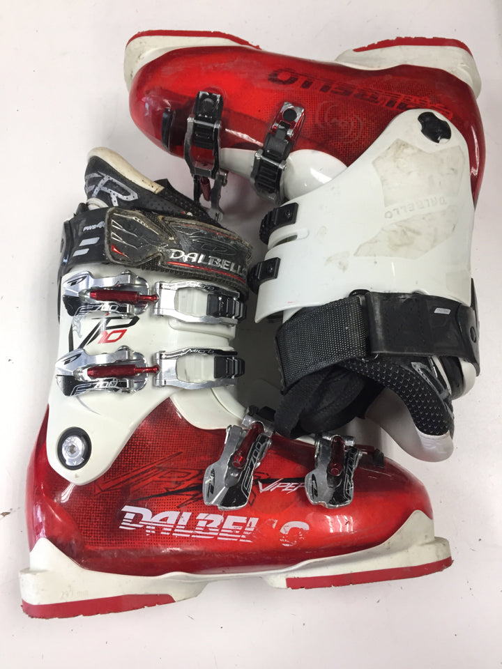 Load image into Gallery viewer, Dalbello Viper 10 White/Red/Black Size 297mm Used Downhill Ski Boots
