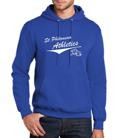 St. Philomena Fleece True Royal New Hooded Sweatshirt