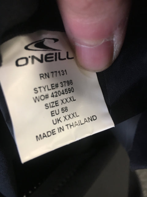 O'NEILL Black Sr Size Specific XXXL Used W/ Tags Wetsuit