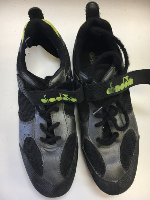 Diadora Mens Black/Gray Size 7 / Size 40 Used MTB Biking Shoes