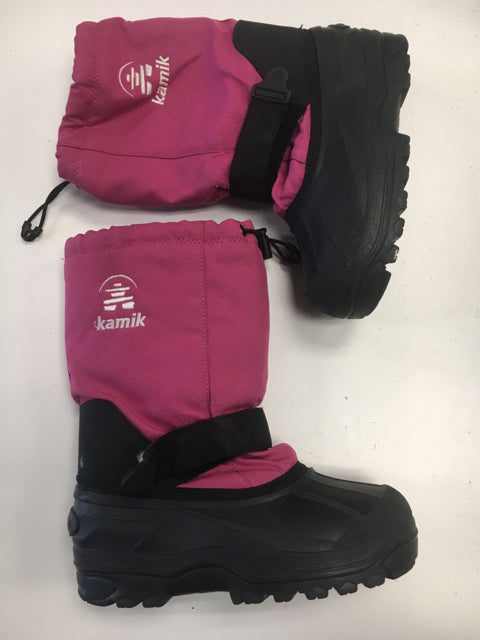 Load image into Gallery viewer, Used kamik Pink/Black Size 4 Winter Boots
