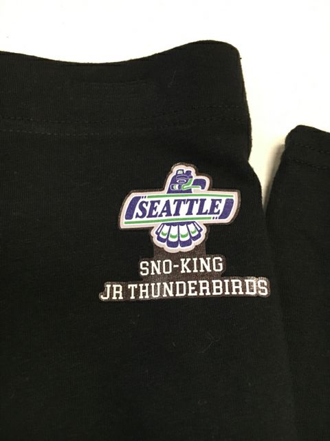 Sno-King Jr Thunderbirds Girls Black Leggings