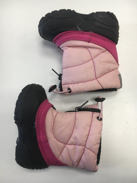 Used kamik Pink/Black Kids Size 5 Winter Boots