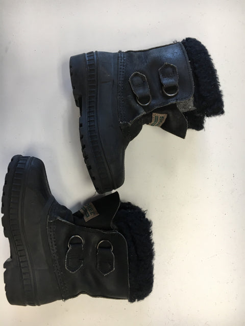 Load image into Gallery viewer, Used Sorel Kaufman Black JR Size 11 Winter Boots
