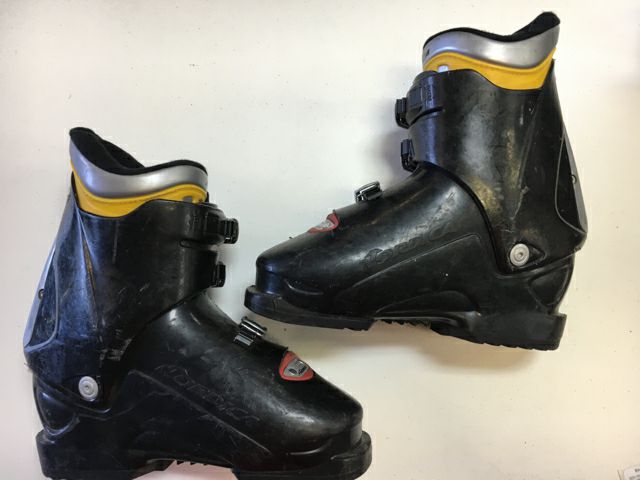 Used Nordica Super 0.3 Black/Red/Yellow Size 24.5 Downhill Ski Boots