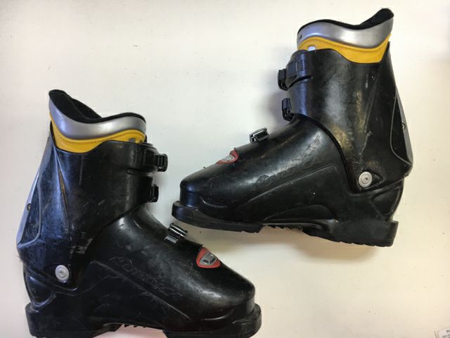 Load image into Gallery viewer, Used Nordica Super 0.3 Black/Red/Yellow Size 24.5 Downhill Ski Boots
