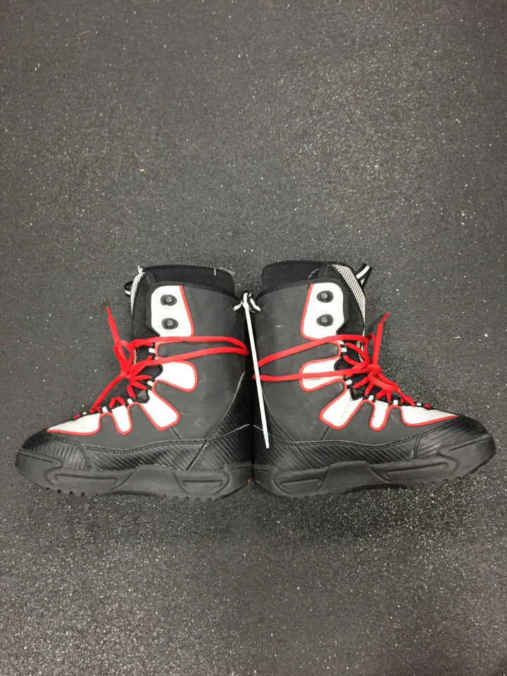 Load image into Gallery viewer, World Industries Black/Red Mens Size Specific 6 Used Snowboard Boots
