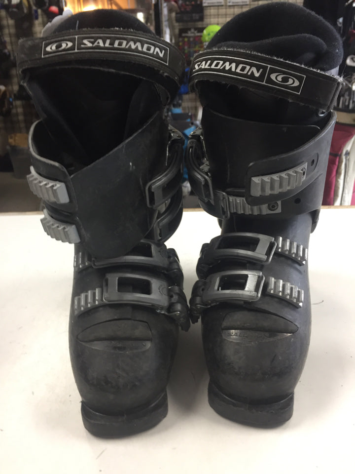 Load image into Gallery viewer, Salomon Black Size 23.5 Used Downhill Ski Boots
